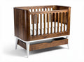 Houten kinderbed met lade 120 x 60 x 90cm bruin en wit