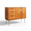 Houten kast met drie lades en deuren in een moderne stijl 100 x 40 x 75cm