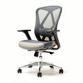 Ergonomische bureaustoel met mesh rugleuning en verstelbare armleunen grijs 60 x 60 x 100cm