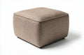 Hocker van stof in beige met een afmeting van 45 x 45 x 40cm